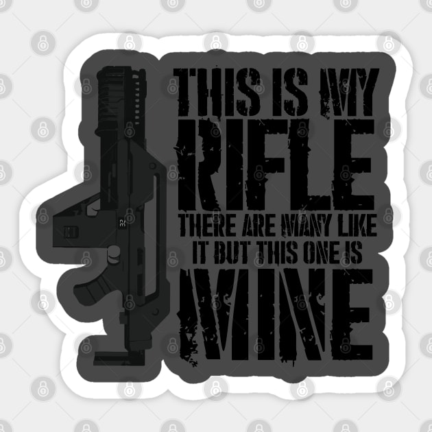 THIS IS MY PULSE RIFLE Sticker by JHughesArt